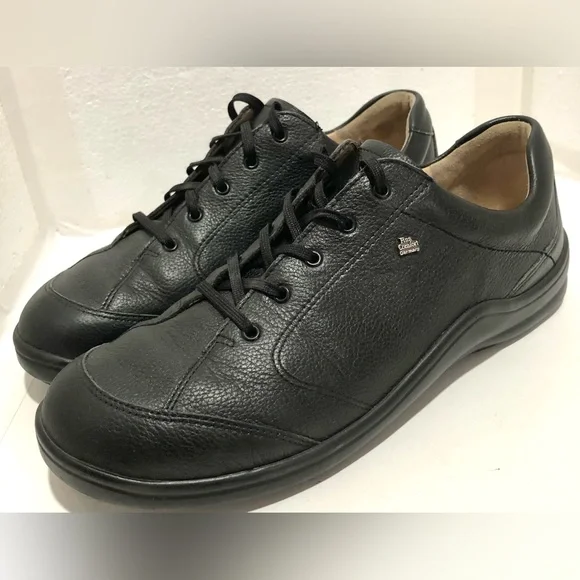 Finn Comfort Black Leather Sneakers